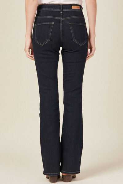 Jeans flare 5 poches denim brut rinse femme