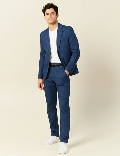 Veste blazer cintré bleu foncé homme