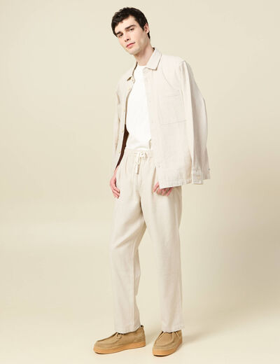Pantalon chino gris homme