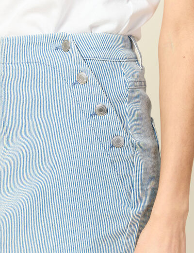 Jupe en jeans bleu marine femme