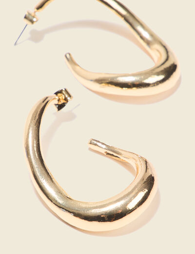 Boucles d'oreilles créoles couleur or femme