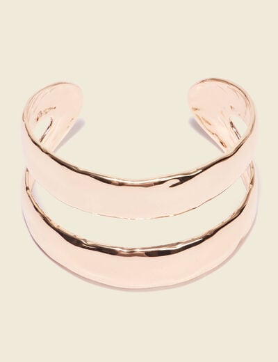 Bracelet manchette couleur or femme