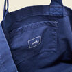 Sac cabas en coton bleu fonc&eacute; homme