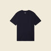 T-shirt en coton manches courtes bleu marine homme