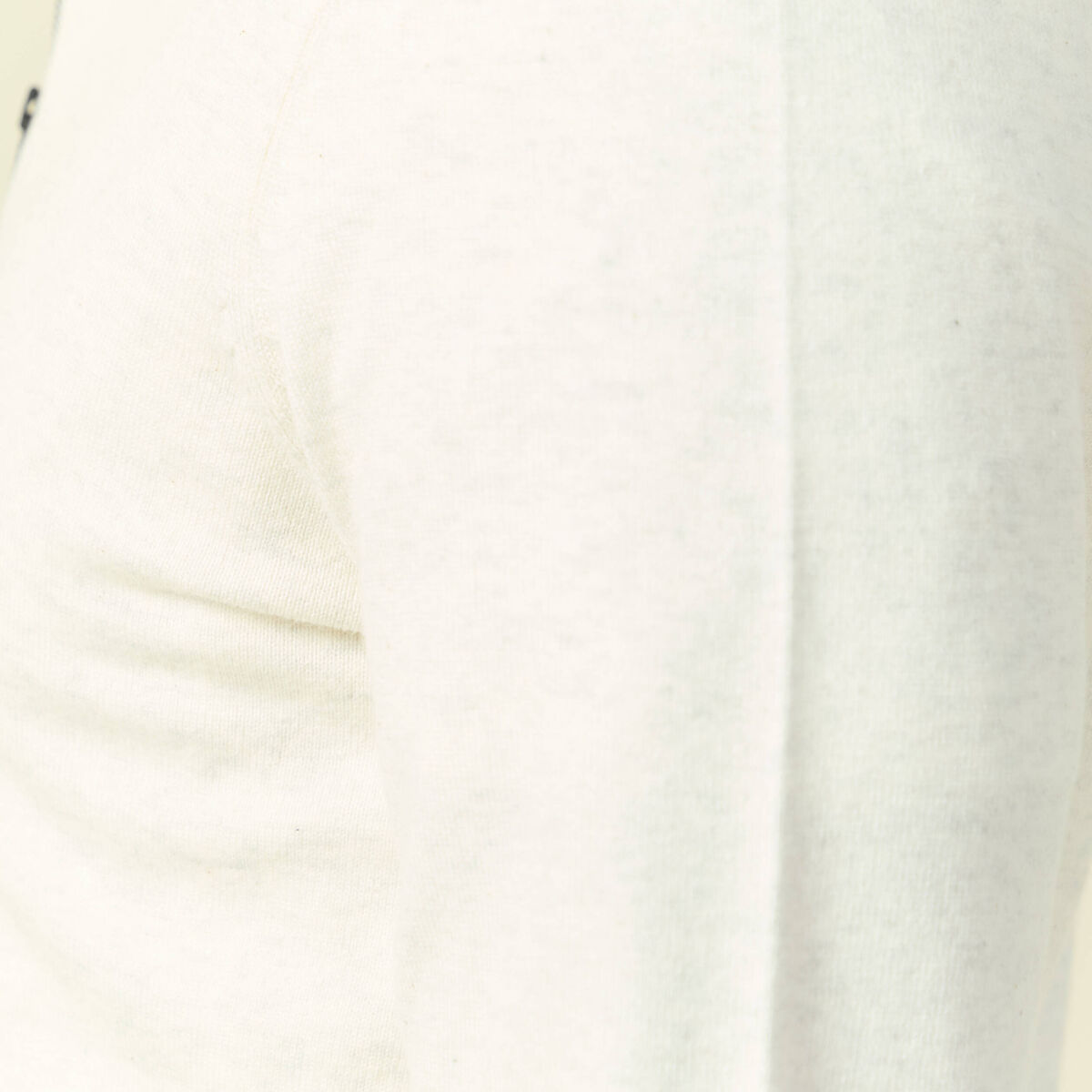 Pull fin col camionneur manches longues ecru homme