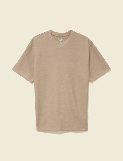 T-shirt manches courtes beige homme