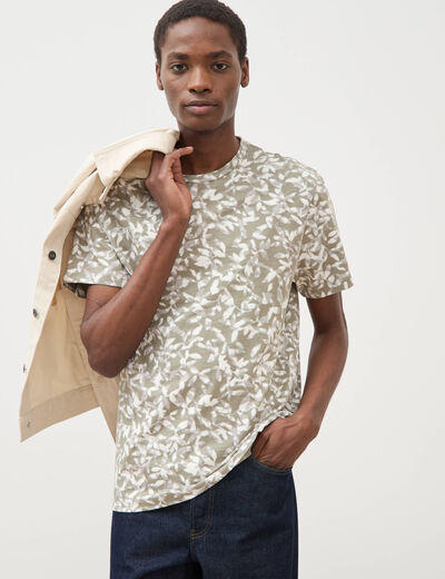 T-shirt manches courtes vert kaki homme