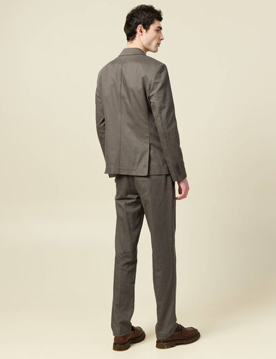 Blazer manches longues col classique vert fonc&eacute; homme