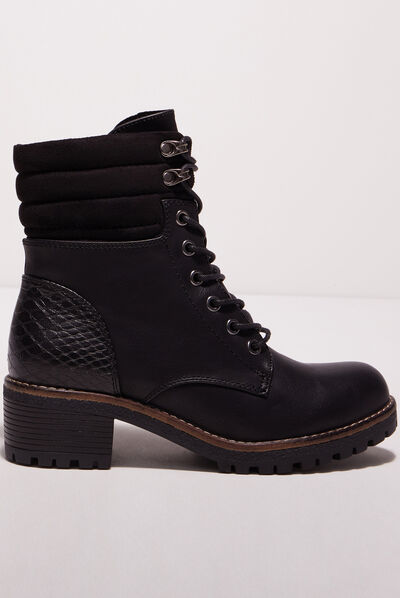 Bottines crantées noir femme
