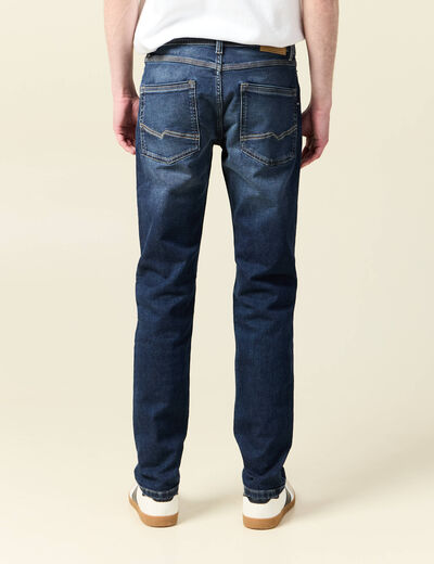 Jeans homme slim effet used denim brut homme