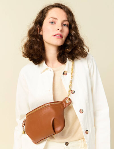 Sac banane marron femme