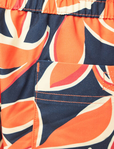 Short de bain orange homme