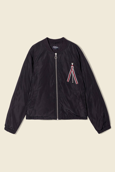 Veste bomber éco-responsable noir femme