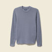 Pull col rond manches longues bleu gris homme