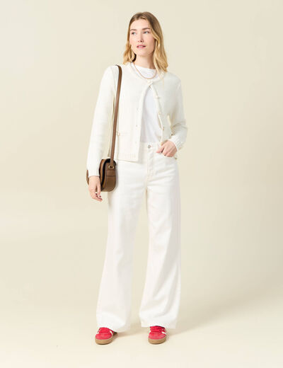 Gilet éco-responsable ecru femme