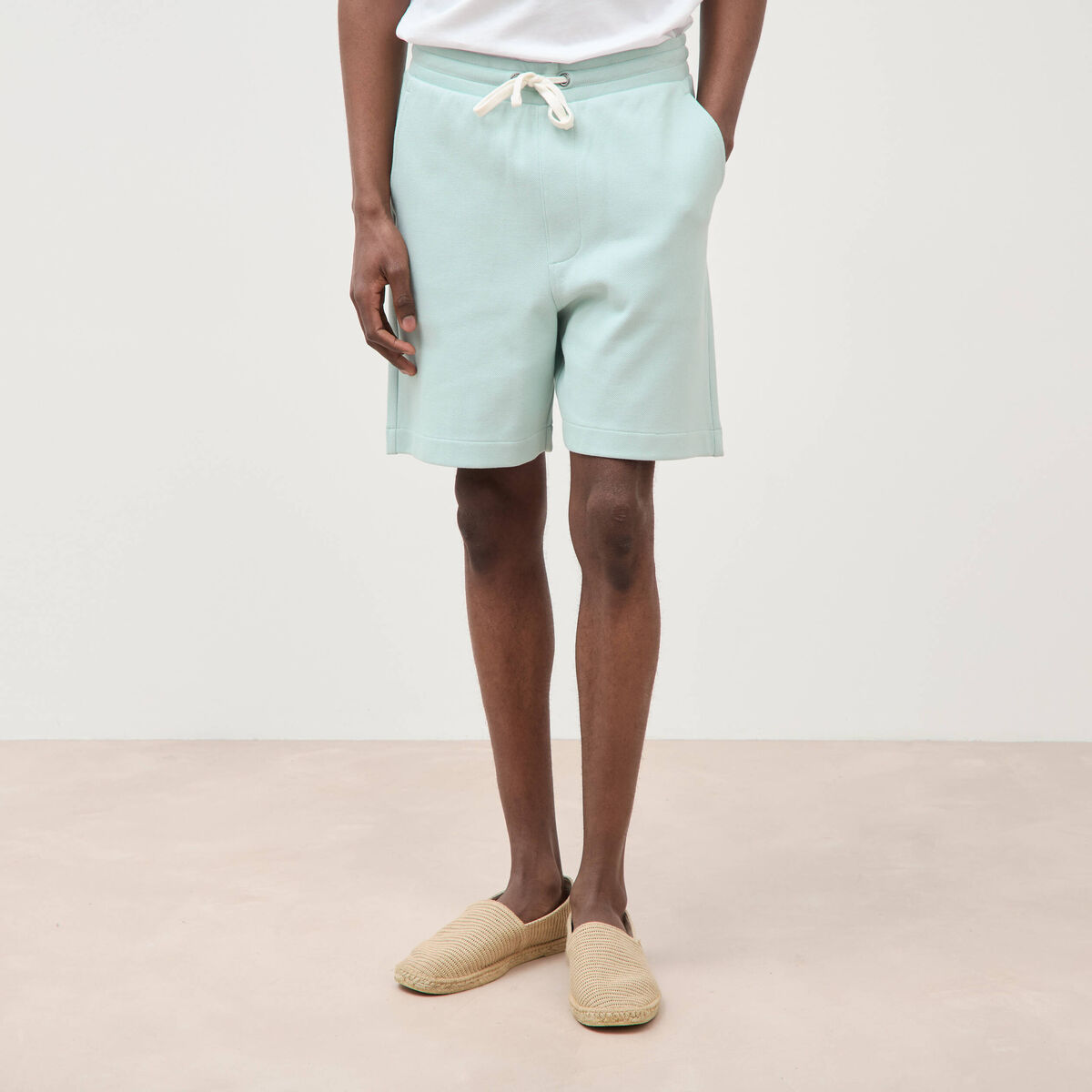 Bermuda bleu gris homme