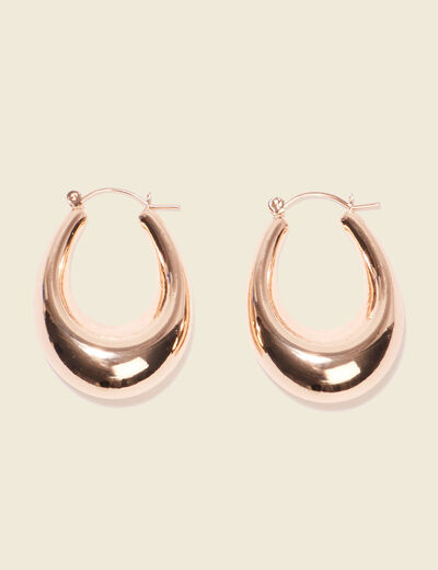 Boucles d'oreilles créoles couleur or femme