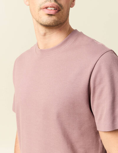 T-shirt manches courtes vieux rose homme