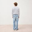 Jeans loose longueur 34 en coton denim snow bleach homme