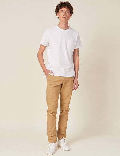 Pantalon slim Instinct chino beige homme