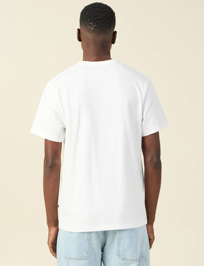 T-shirt manches courtes ecru homme
