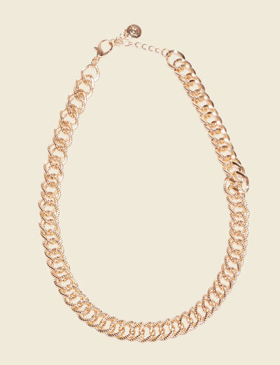 Collier chaîne couleur or femme