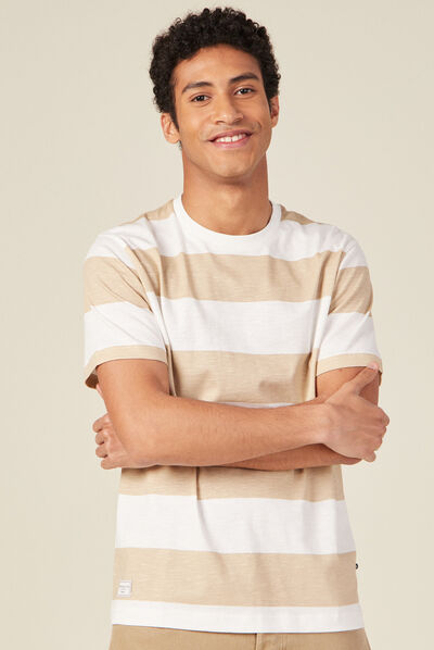 T-shirt manches courtes ecru homme