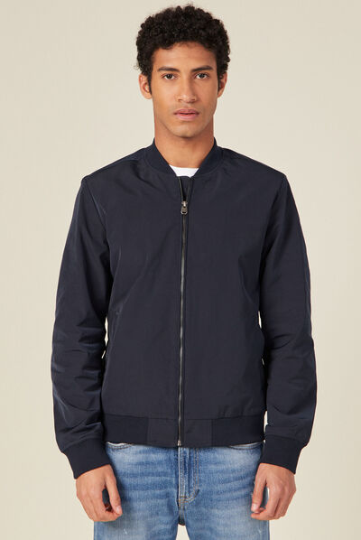 Blouson éco-responsable bleu marine homme