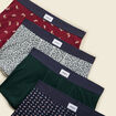 Lot de 4 boxers no&euml;l bordeaux homme