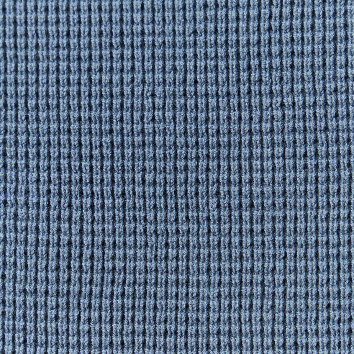 Pull manches longues col rond bleu gris homme