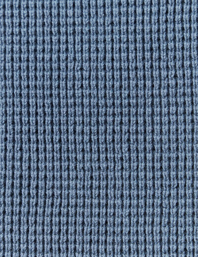 Pull manches longues col rond bleu gris homme