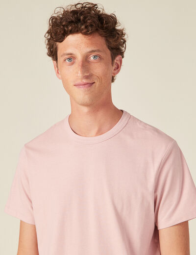 T-shirt éco-responsable rose pastel homme