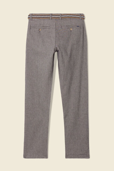 Pantalon chino straight gris foncé homme
