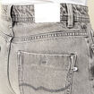 Jeans straight taille haute 7/8ème denim gris clair femme