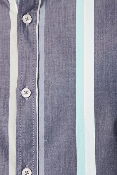 Chemise éco-responsable bleu marine homme