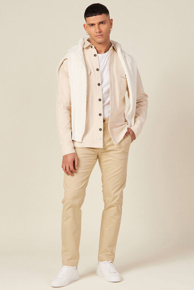 Pantalon slim Instinct chino beige homme