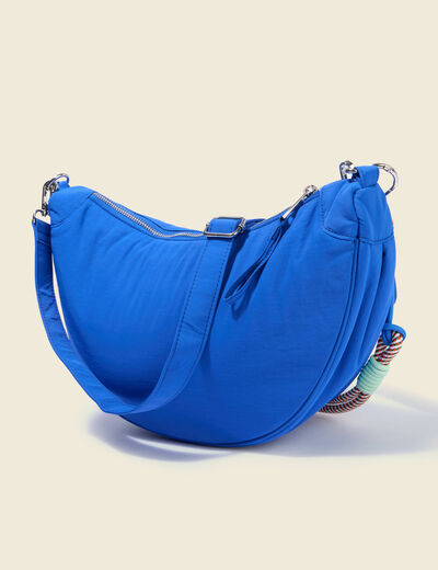 Sac bandouli&egrave;re avec doublure bleu ciel femme