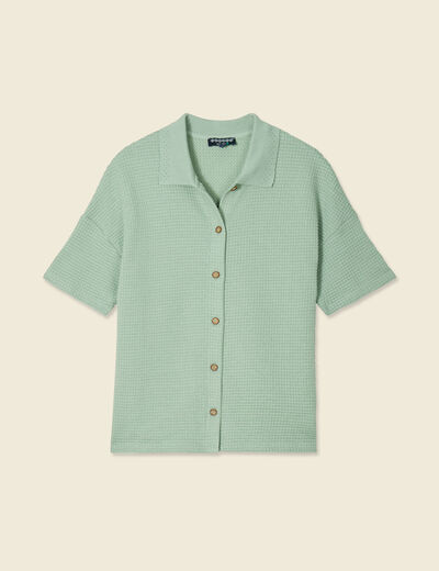 Polo éco-responsable vert kaki femme