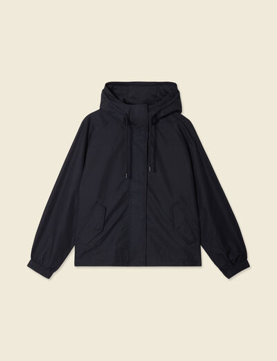 Parka oversize à capuche noir femme