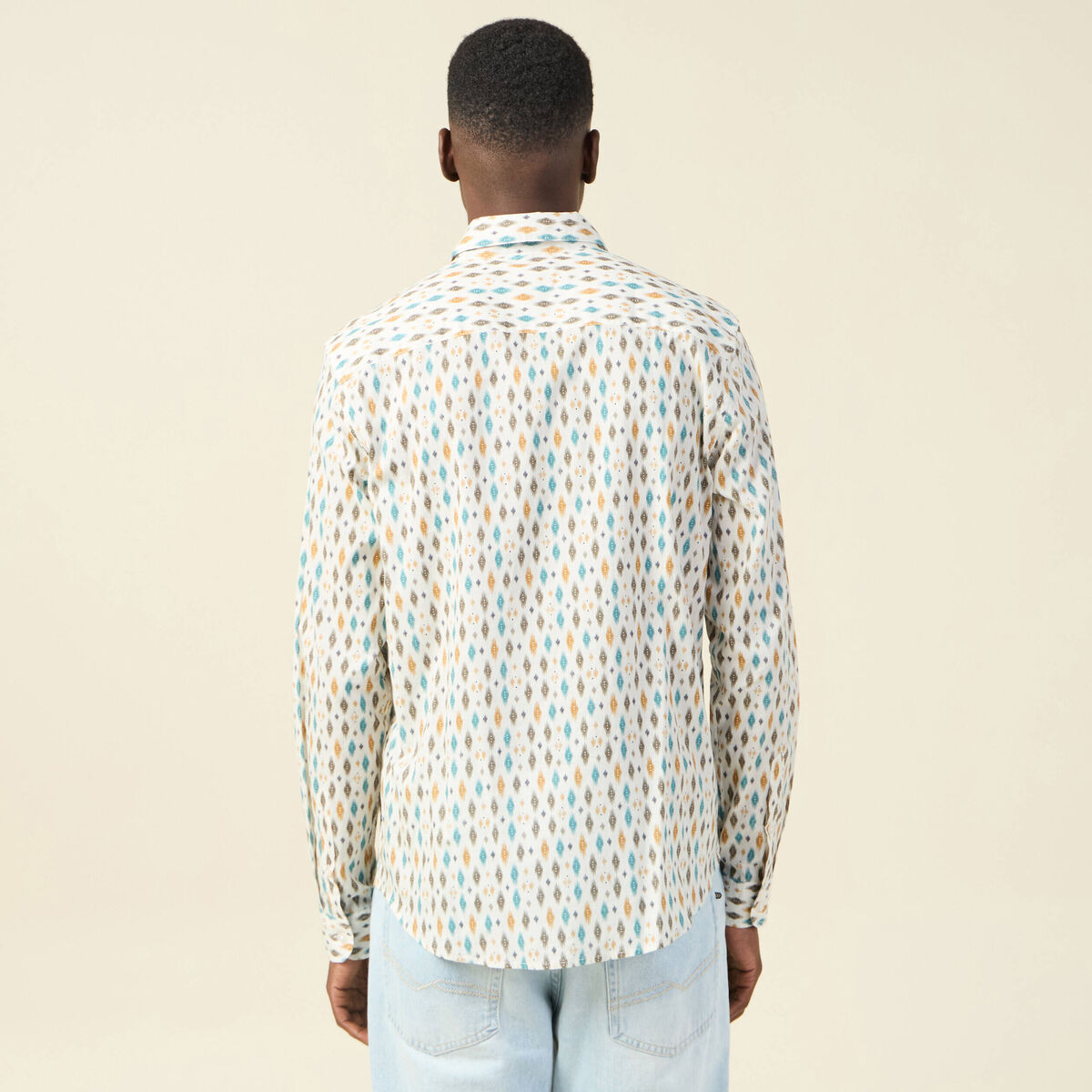 Chemise manches longues blanc homme