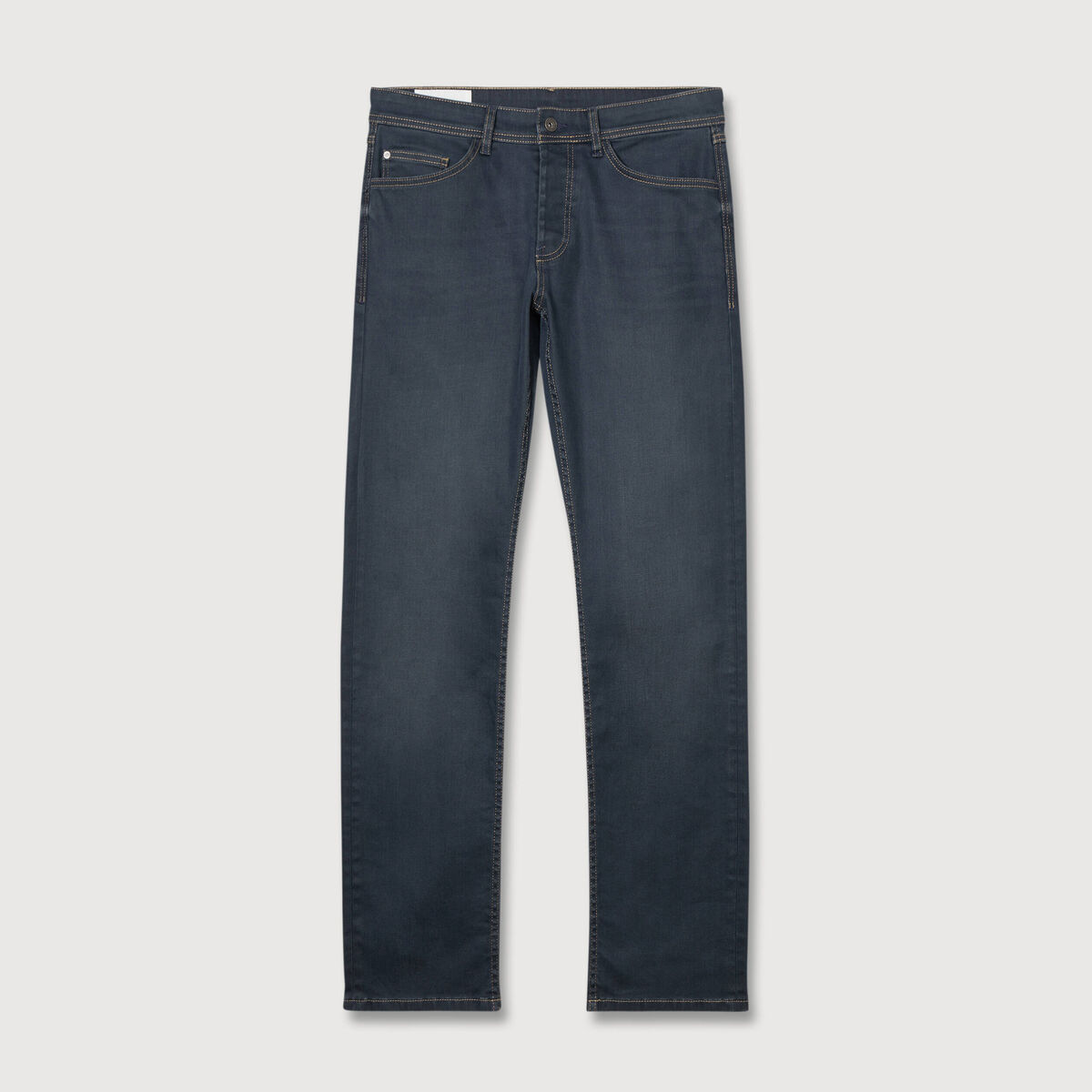 Jeans regular used denim gris homme