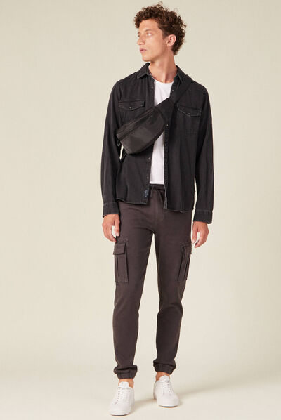 Pantalon battle slim gris foncé homme