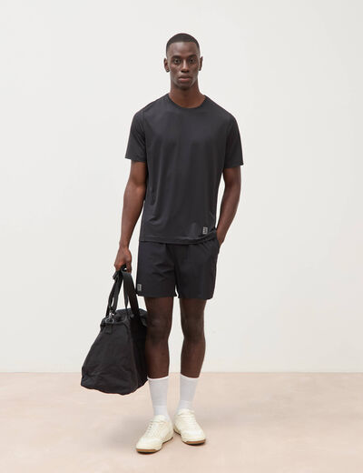 T-shirt col rond manches courtes noir homme