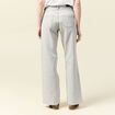 Jeans large taille haute denim gris clair femme