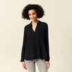 Chemise manches longues noir femme