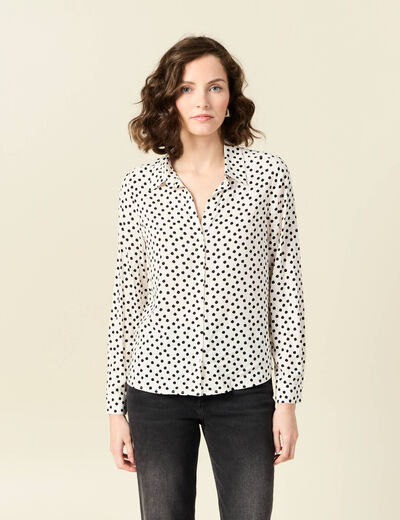 Chemise manches longues blanc femme