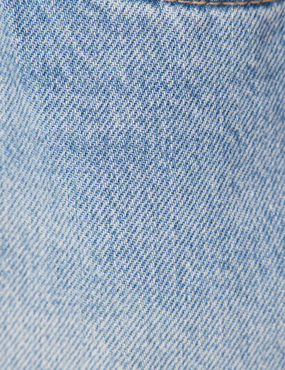 Short straight en jean denim used femme