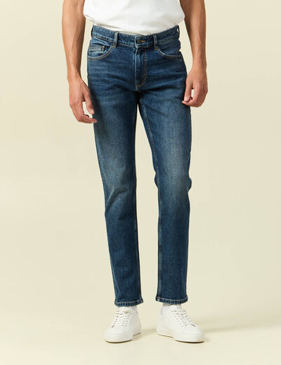 Jeans slim 5 poches longueur 32 denim dirty homme