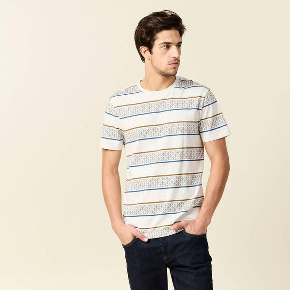 T-shirt manches courtes beige homme