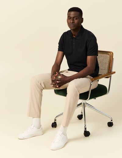 Polo manches courtes noir homme